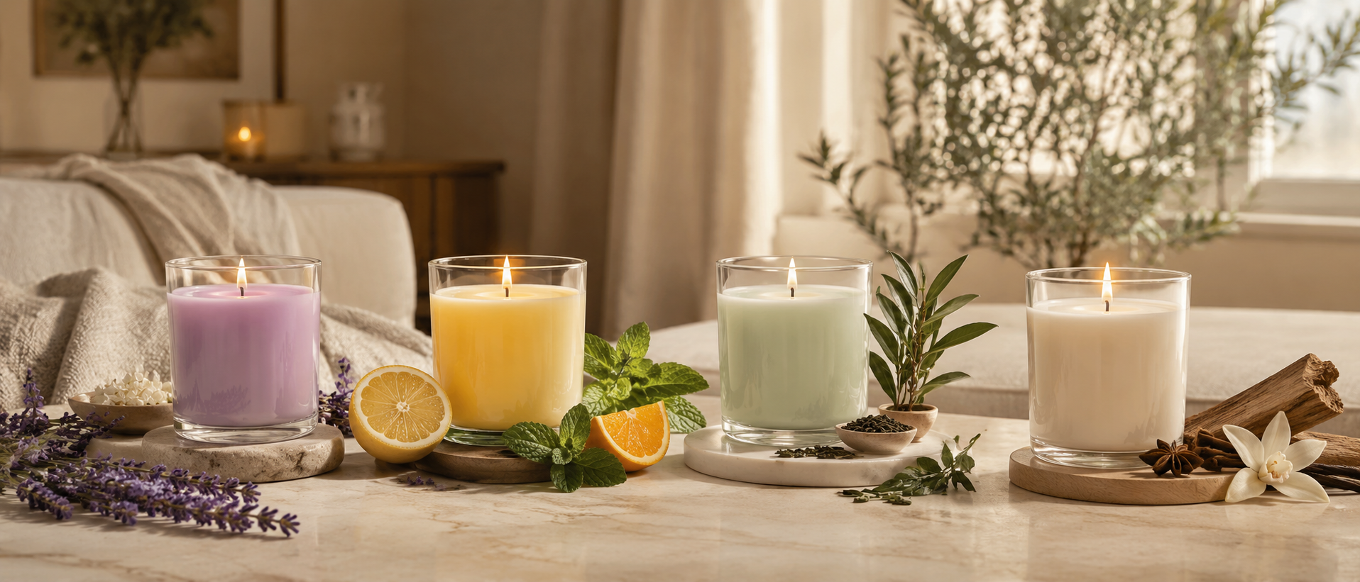 شمع معطر دست‌ساز برای آرامش خانه