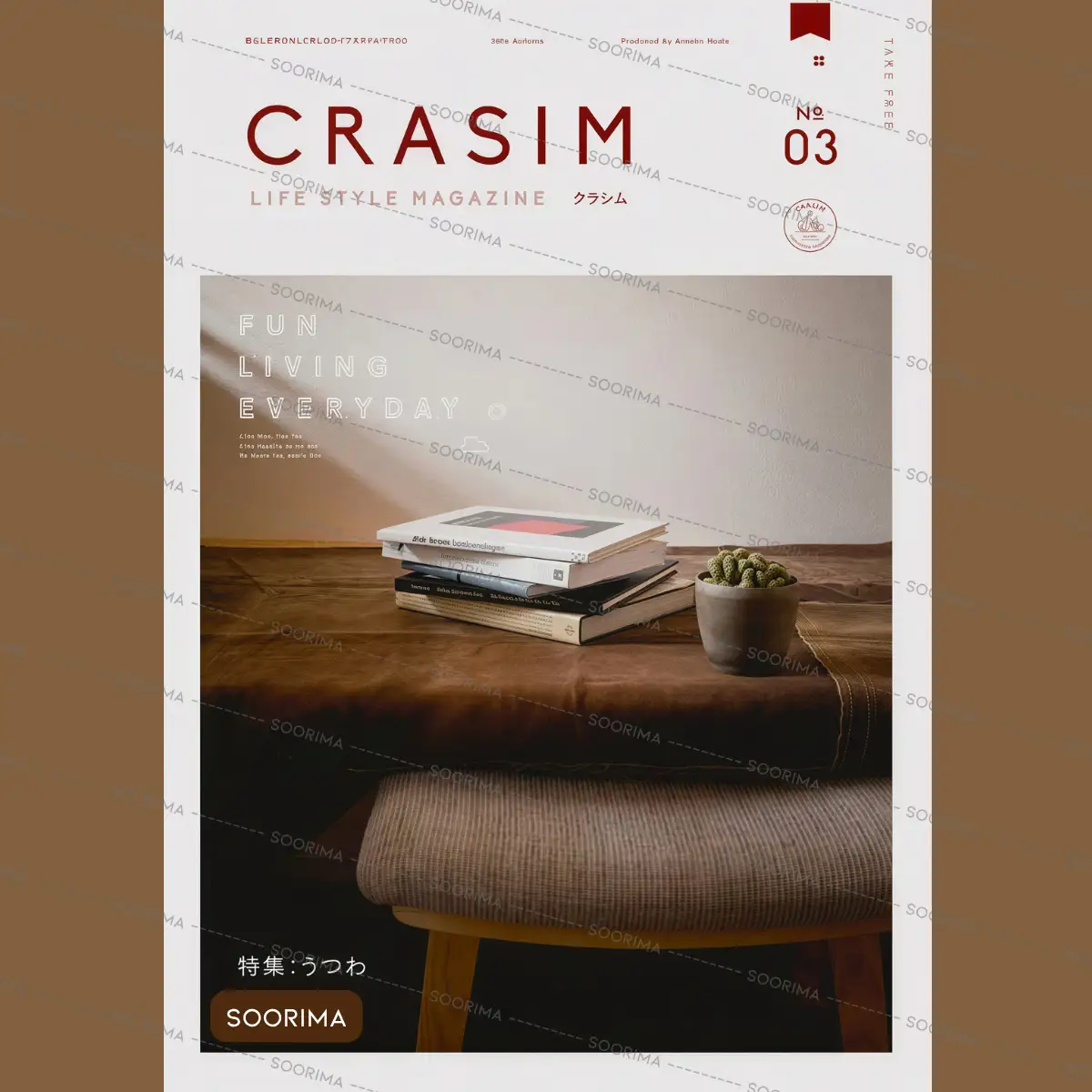 طرح جلد مجله دکوراتیو Crasim ثوریما