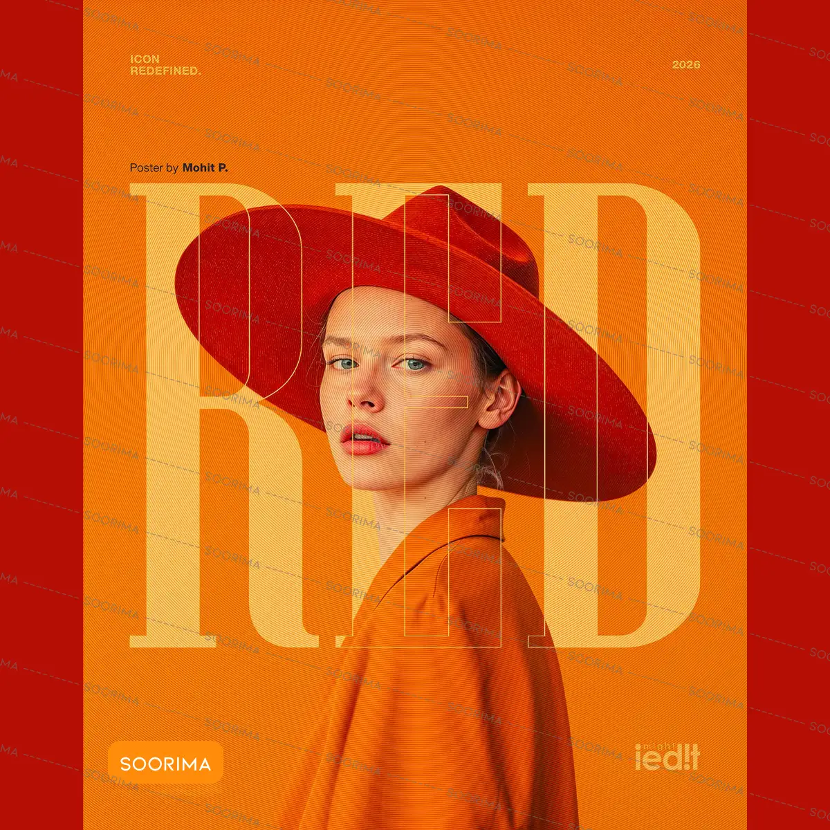 طرح دکوراتیو RED — نسخه تابلو | ثوریما
