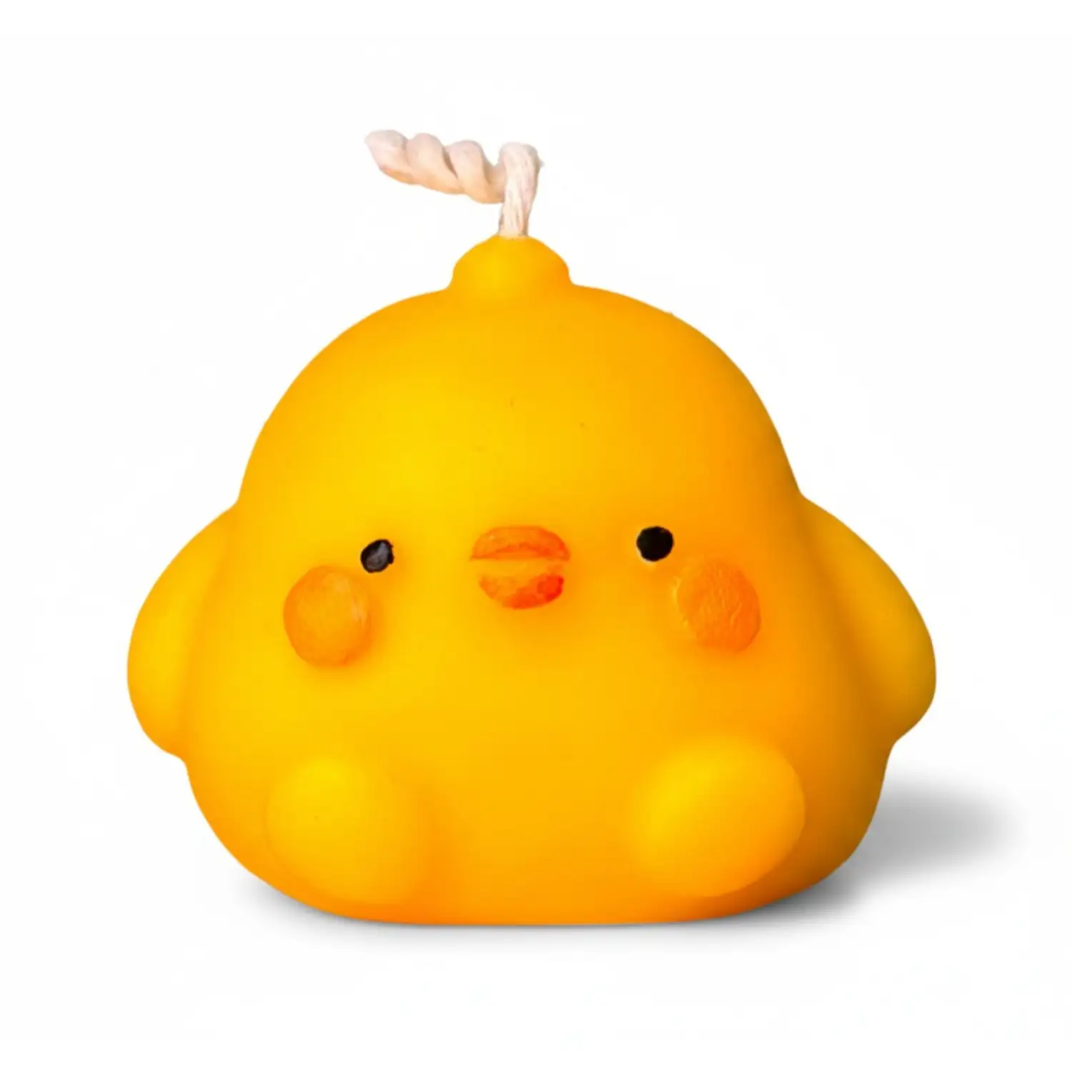 شمع جوجه فیگوراتیو زرد تکی روی بک‌گراند سفید از برند ثوری دیزاین