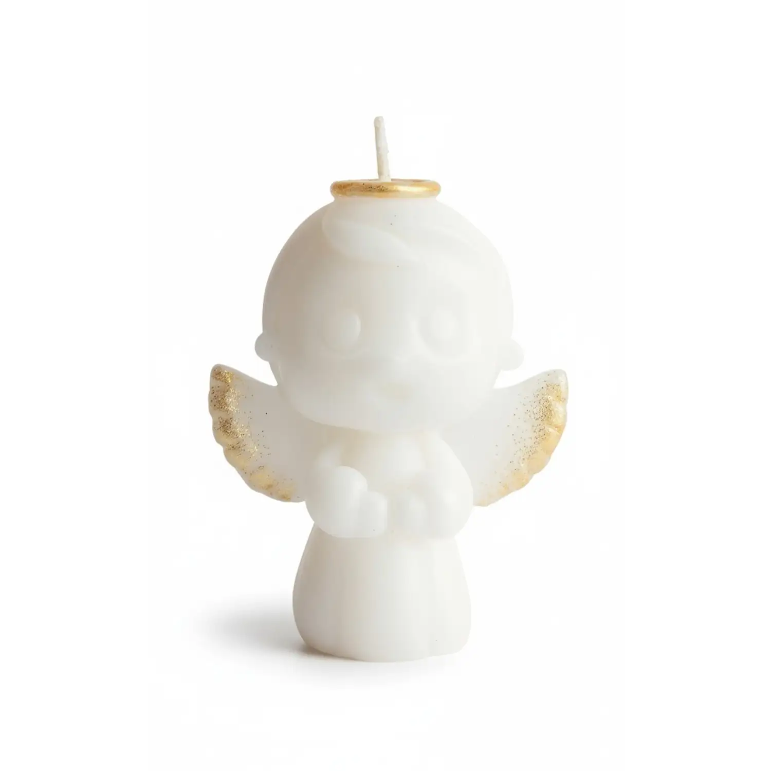 شمع فیگوراتیو فرشته پسر زرین‌بال تکی روی بک‌گراند سفید از برند ثوری دیزاین